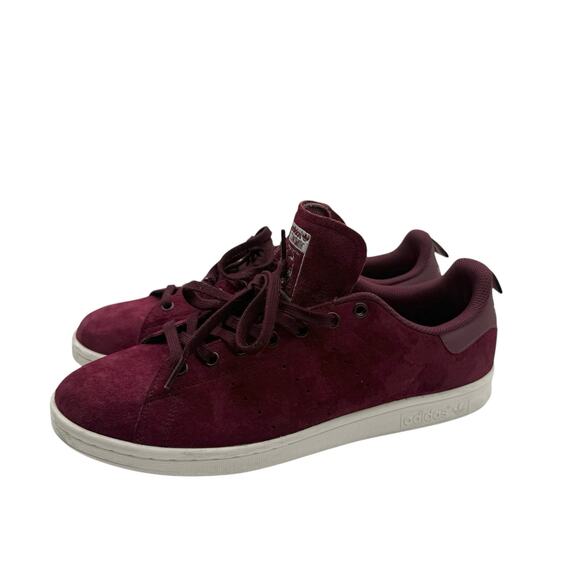 Adidas‎ Stan Smith Velvet Maroon Sneaker Men’s Size 12 - Picture 7 of 8
